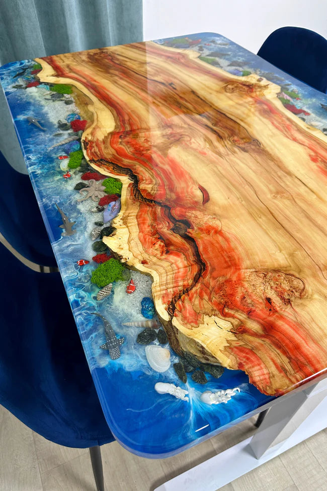 4 Seater Resin Dining with Sea Creatures