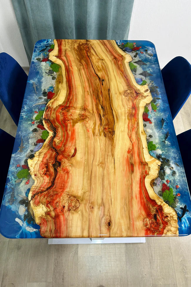4 Seater Resin Dining with Sea Creatures
