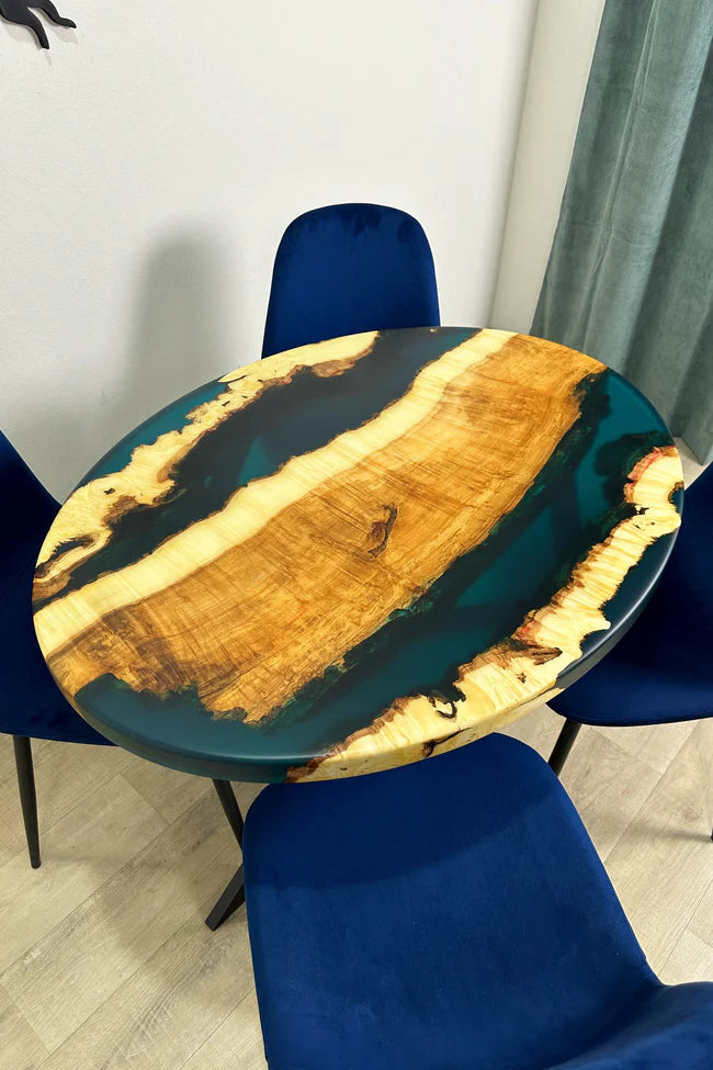 Maple Epoxy Dining Table for 4