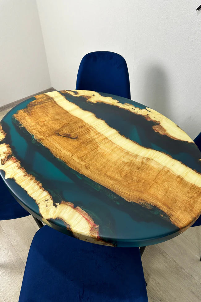 Maple Epoxy Dining Table for 4