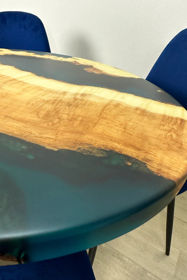 Maple Epoxy Dining Table for 4