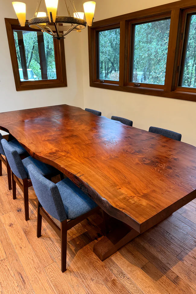 American Redwood Slab Conference table Dining Table