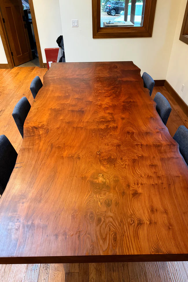 American Redwood Slab Conference table Dining Table