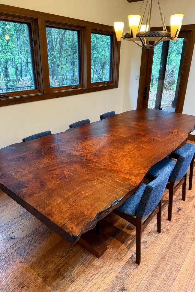 American Redwood Slab Conference table Dining Table