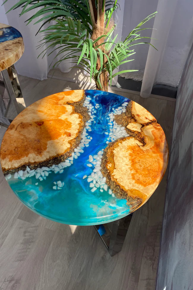Set of 2 Epoxy Resin Tables