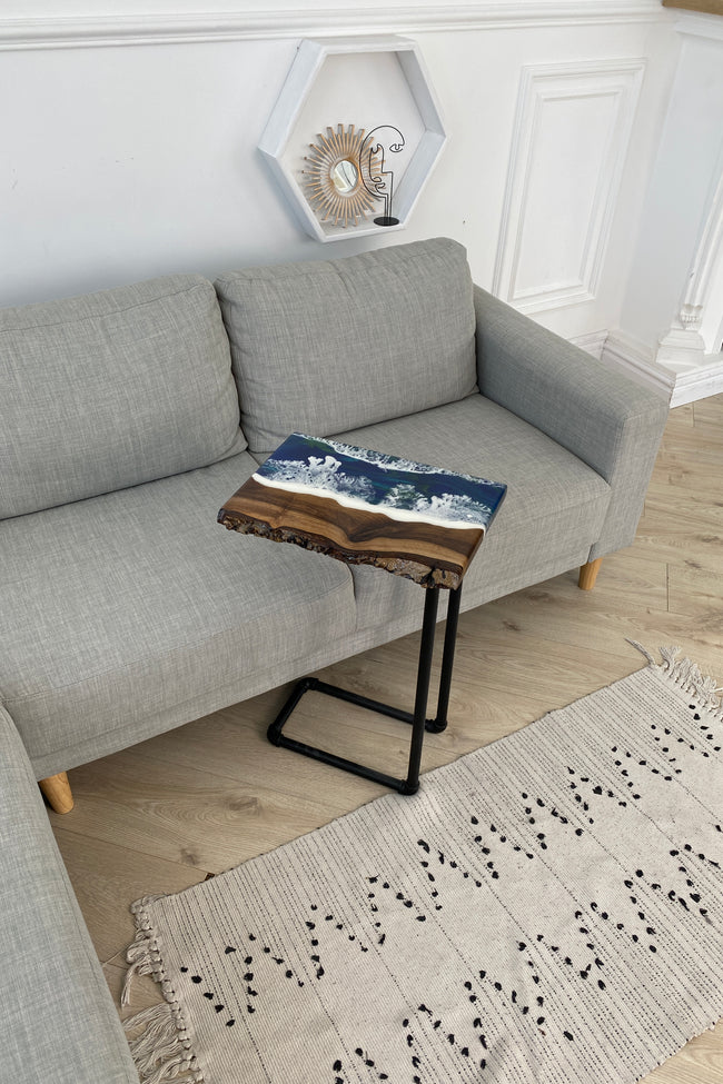 Living Edge Epoxy Side Table