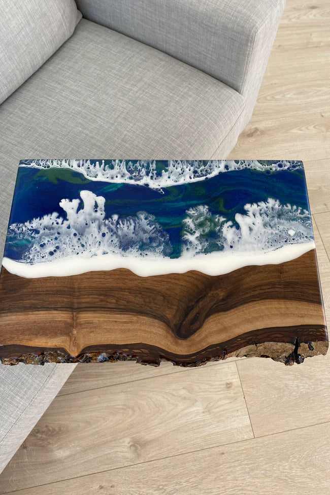 Living Edge Epoxy Side Table