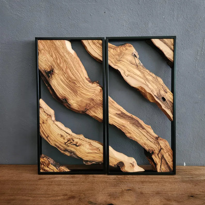 Rustic Wall Art, Live Edge Wood Wall Decor