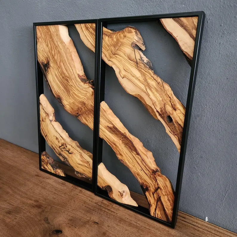 Rustic Wall Art, Live Edge Wood Wall Decor