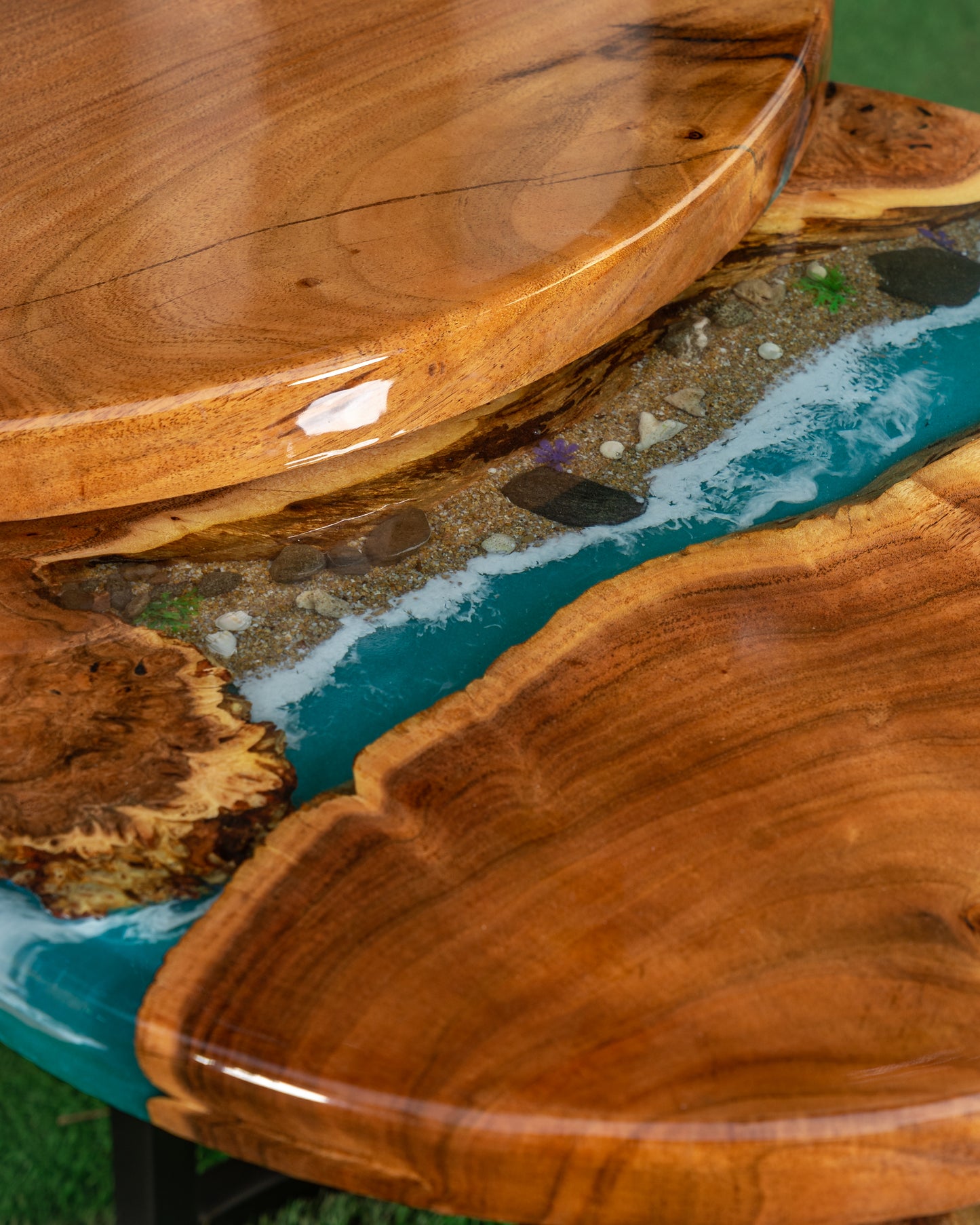 Ocean Themed Round Nesting Table Set (3pc)