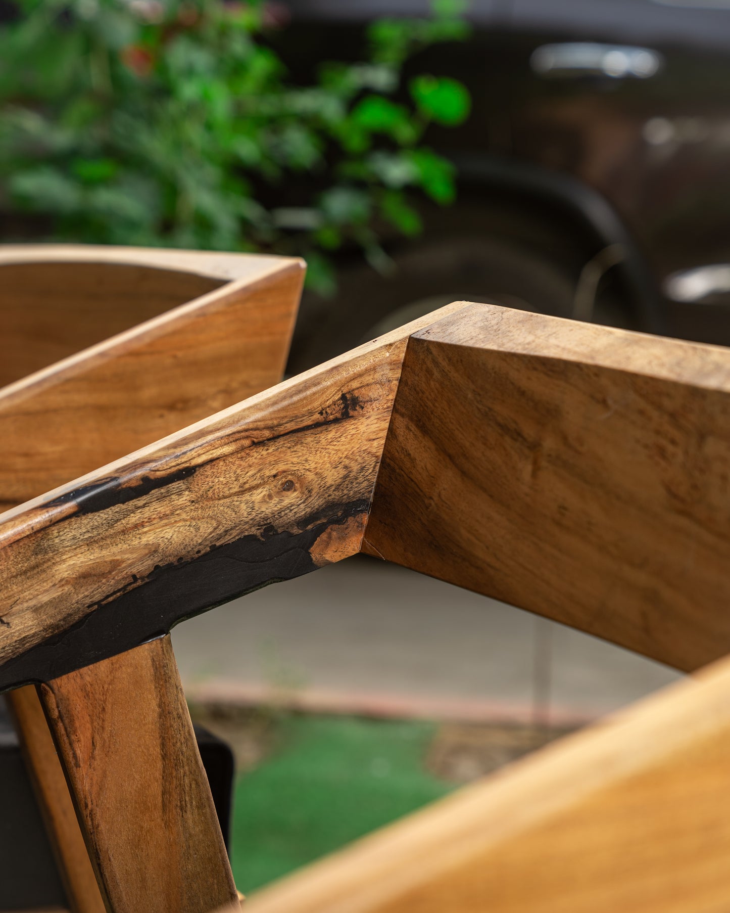 Premium Live Edge Epoxy Dining Table Set – Matte Finish | Handcrafted in Pakistan