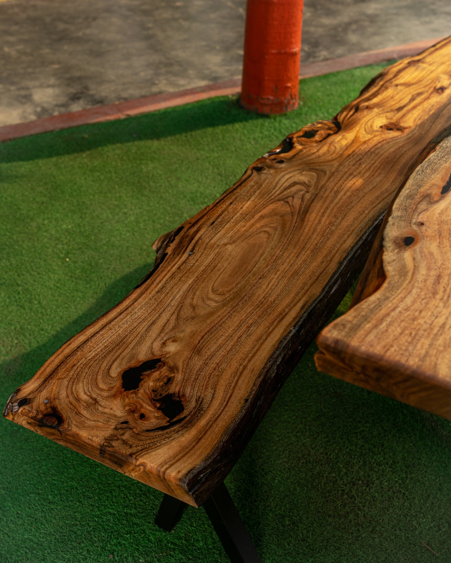 Premium Live Edge Epoxy Dining Table Set – Matte Finish | Handcrafted in Pakistan