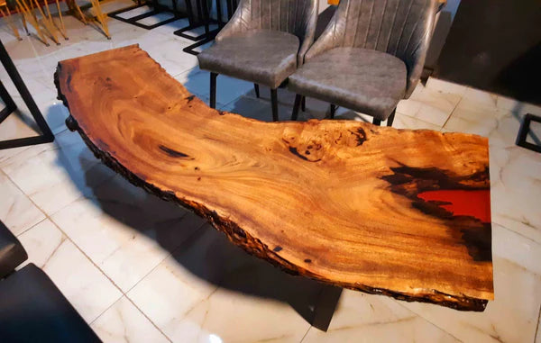 Live Edge Acacia Wood Center Table Natural Decor | Craft Edges