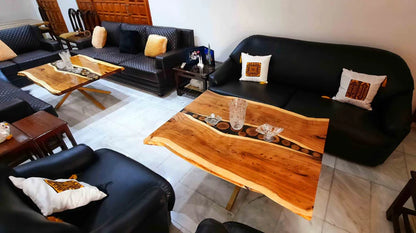 Live Edge Wood Epoxy Center Table Rustic Modern | Craft Edges