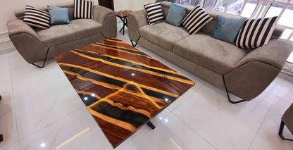 Luxury Epoxy Wood Center Table Modern Artistic Design | Craft Edges