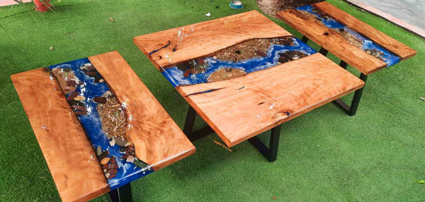 Rose River Resin Center Table Live Edge Romantic | Craft Edges