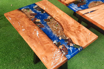 Rose River Resin Center Table Live Edge Romantic | Craft Edges