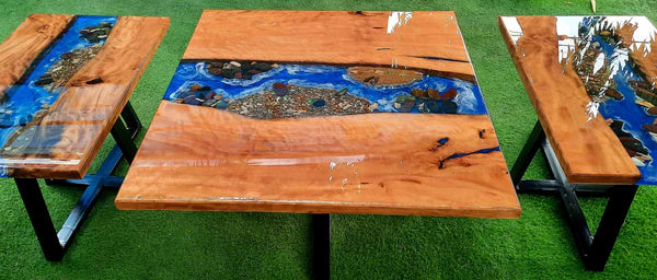 Rose River Resin Center Table Live Edge Romantic | Craft Edges