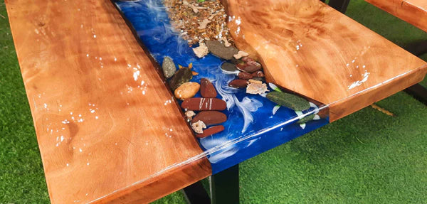 Rose River Resin Center Table Live Edge Romantic | Craft Edges