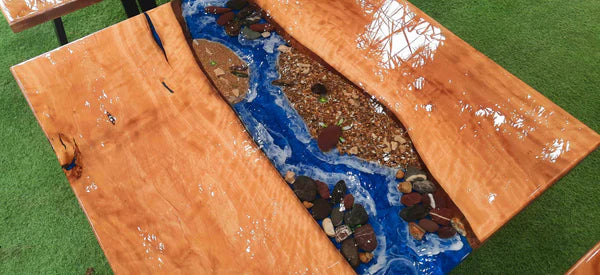 Rose River Resin Center Table Live Edge Romantic | Craft Edges