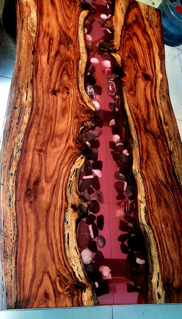 Rose River Resin Center Table Live Edge Romantic | Craft Edges