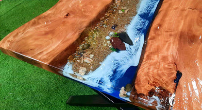 Live Edge Epoxy River Center Table Modern Rustic | Craft Edges