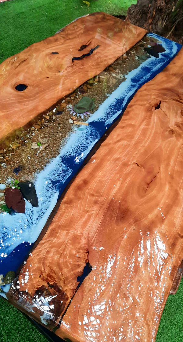Live Edge Epoxy River Center Table Modern Rustic | Craft Edges