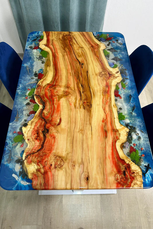 4 Seater Resin Dining with Sea Creatures
