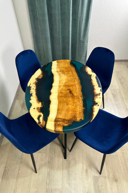 Maple Epoxy Dining Table for 4