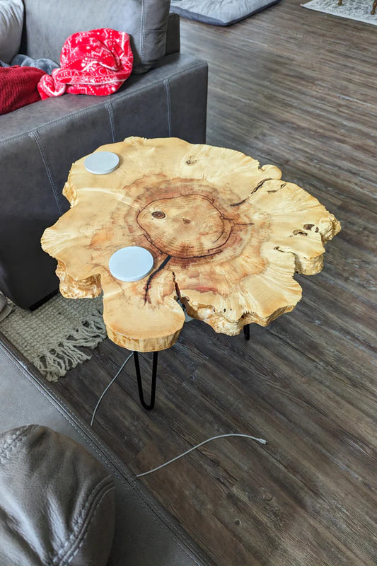 Maple Wood Slice Coffee Table