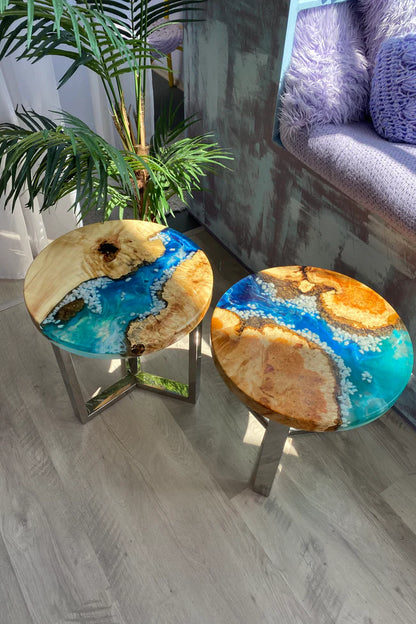 Set of 2 Epoxy Resin Tables