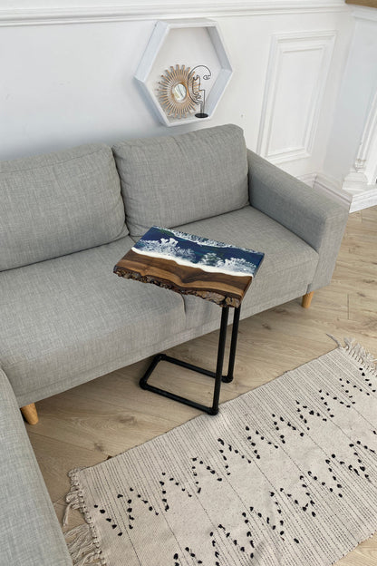 Living Edge Epoxy Side Table