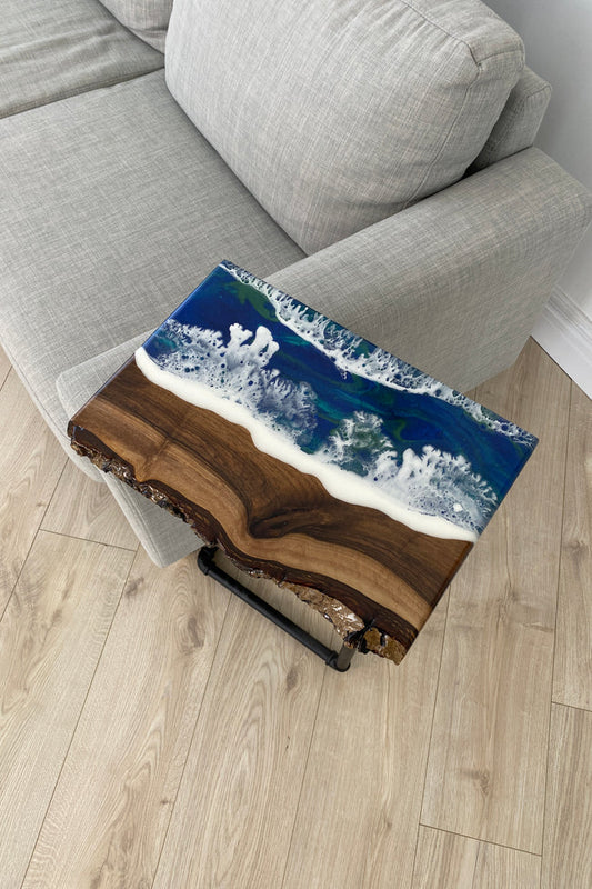 Living Edge Epoxy Side Table