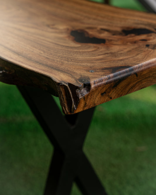Premium Live Edge Epoxy Dining Table Set – Matte Finish | Handcrafted in Pakistan