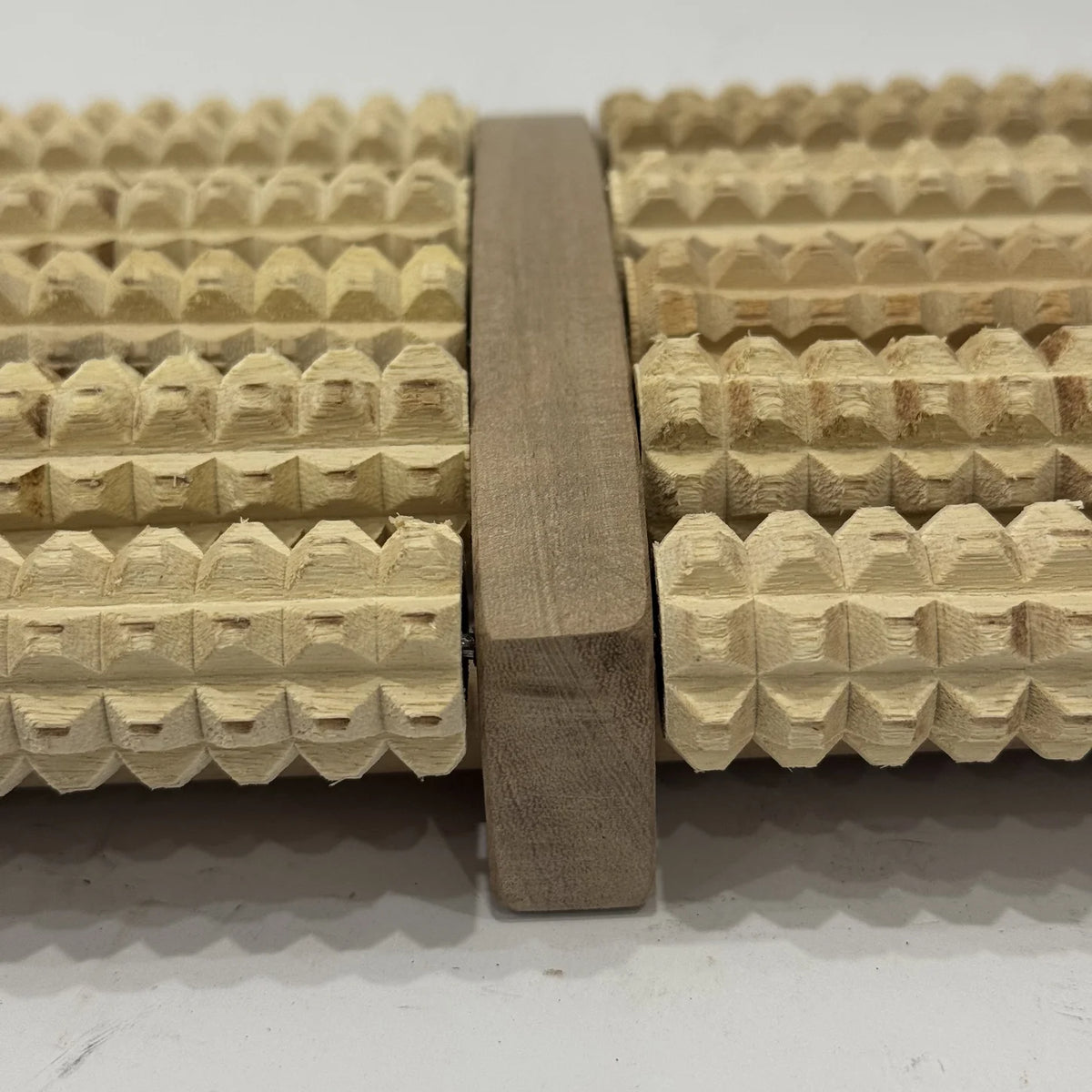 Wooden foot massager roller in solid wood, handmade by Craft Edges, view 3 of 3