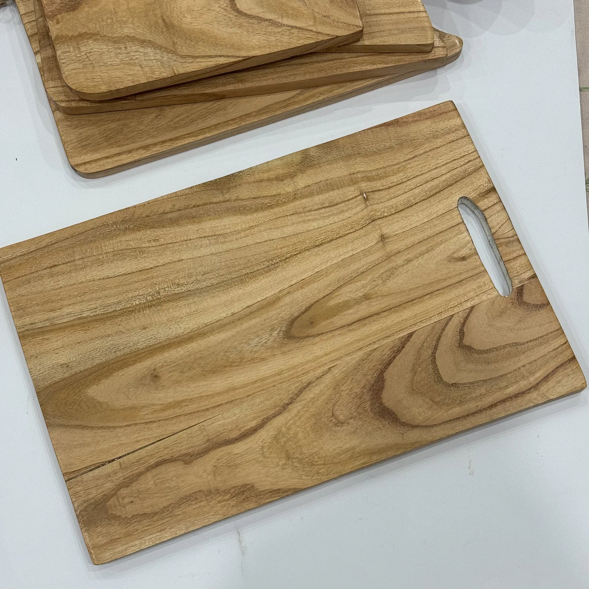 Large natural wooden cutting board in solid wood, handmade by Craft Edges, view 5 of 8
