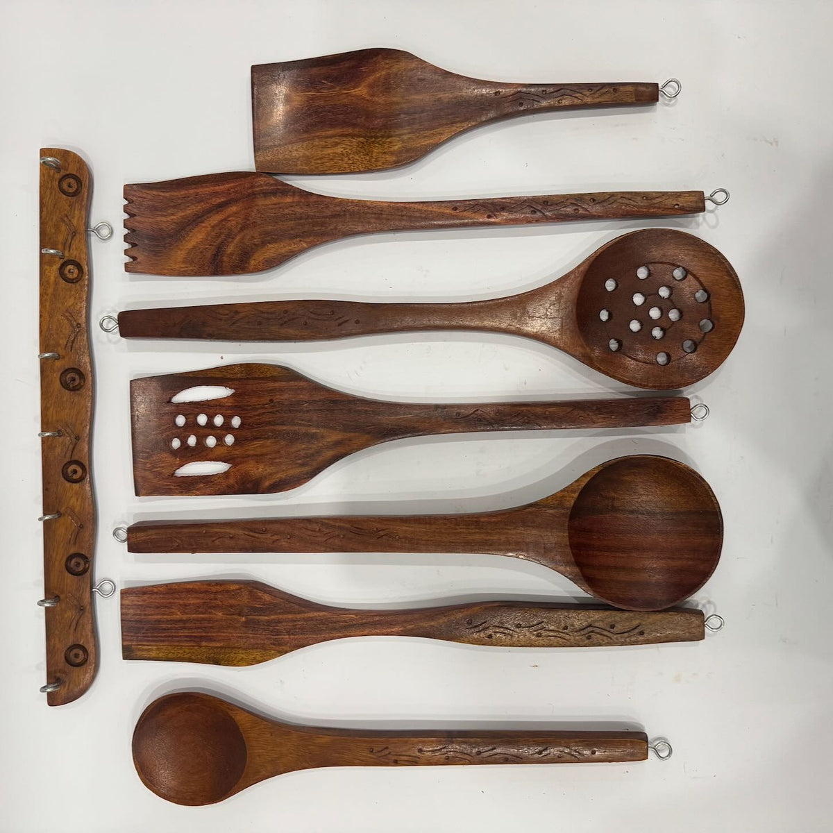 Wall Hanging Wooden Spoon Set