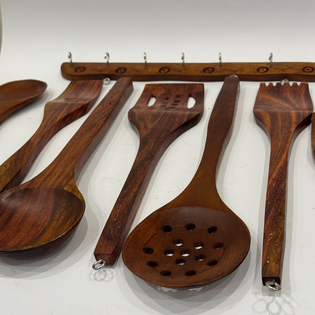 Wall Hanging Wooden Spoon Set