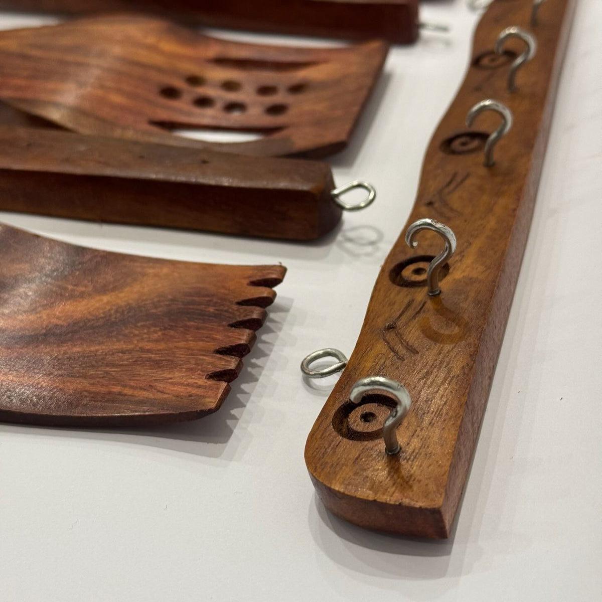 Wall Hanging Wooden Spoon Set