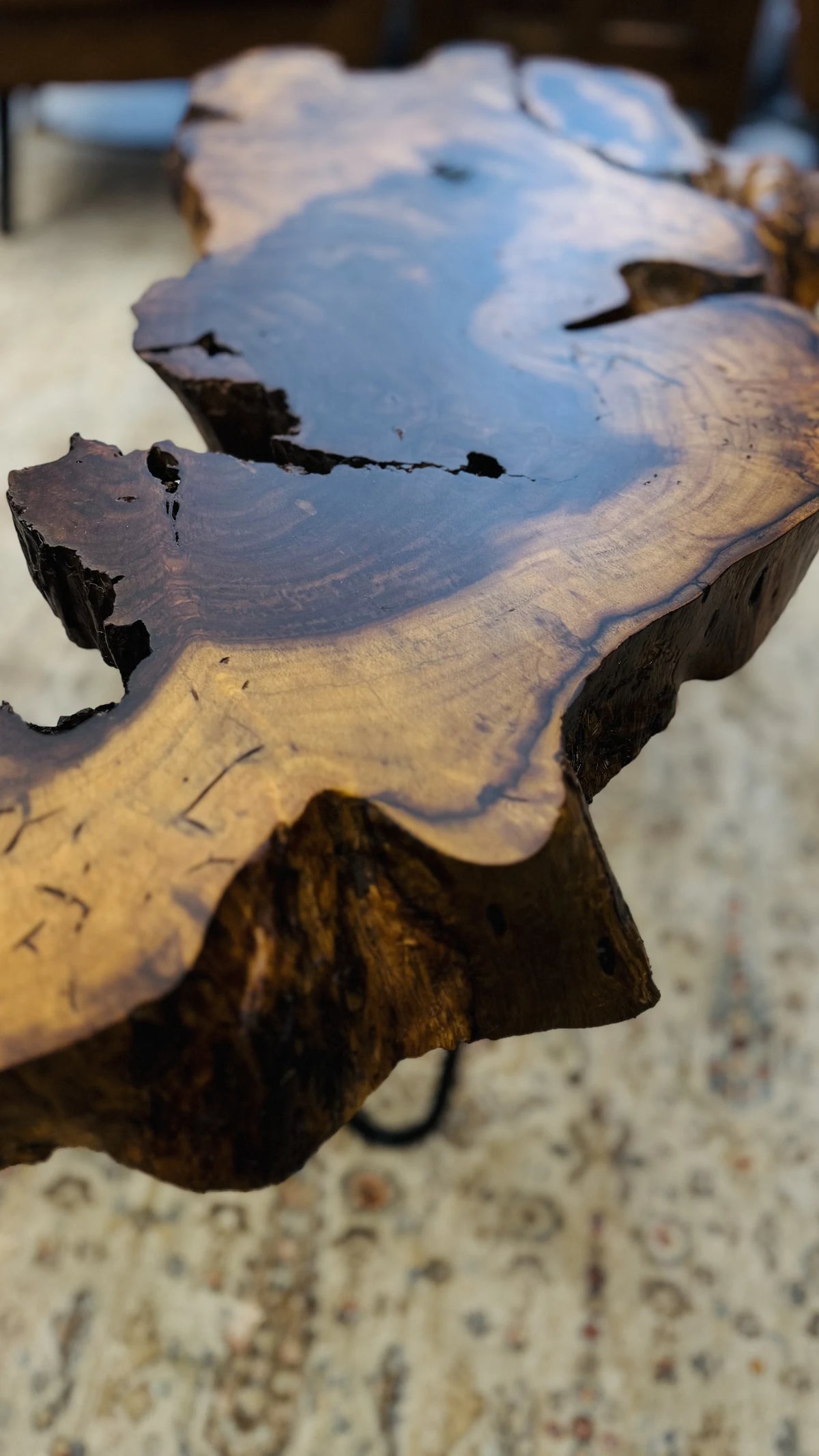 Live edge wooden coffee table, large size, view 3 of 4, handmade by Craft Edges