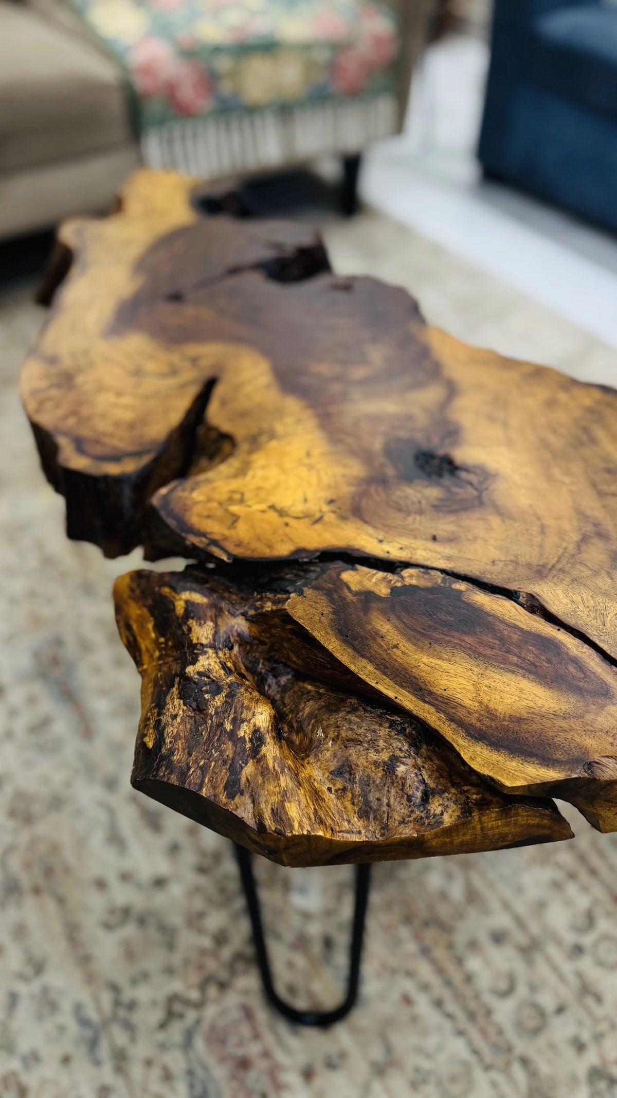 Live edge wooden coffee table, large size, view 4 of 4, handmade by Craft Edges