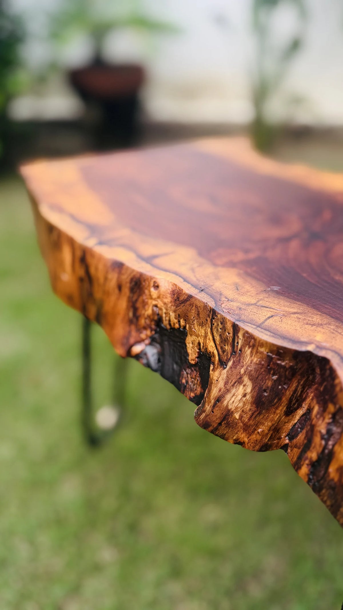 Live edge wooden coffee table, small size, view 2 of 3, handmade by Craft Edges