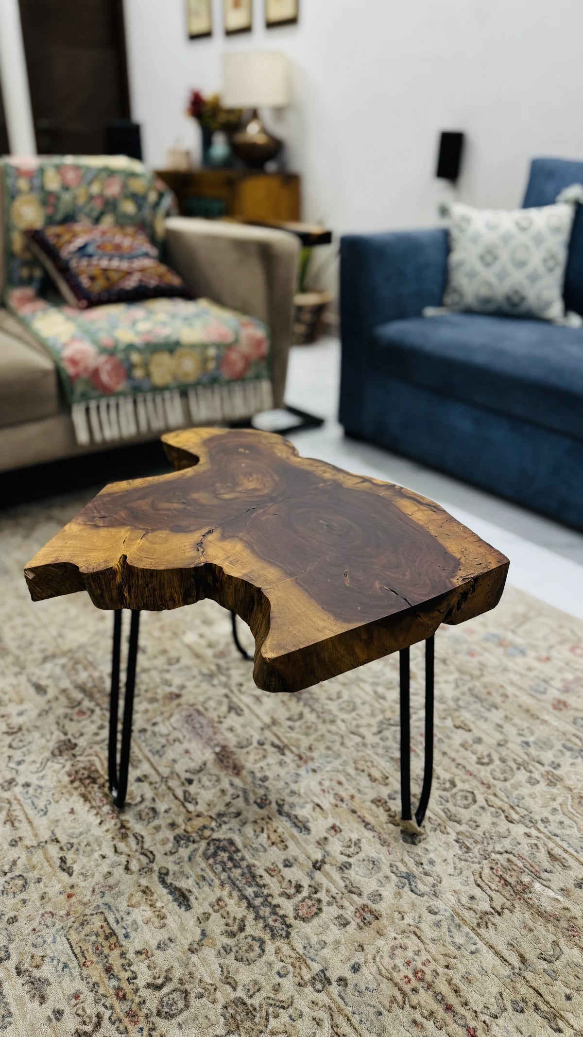 Live edge wooden coffee table, small size, view 3 of 3, handmade by Craft Edges