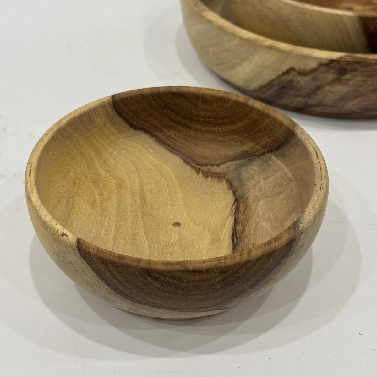 Natural sheesham wood bowl, 5 inch, handmade by Craft Edges, view 1 of 3
