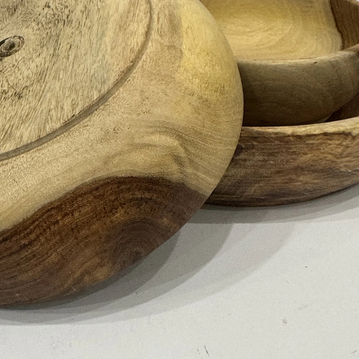 Natural sheesham wood bowl, 5 inch, handmade by Craft Edges, view 3 of 3