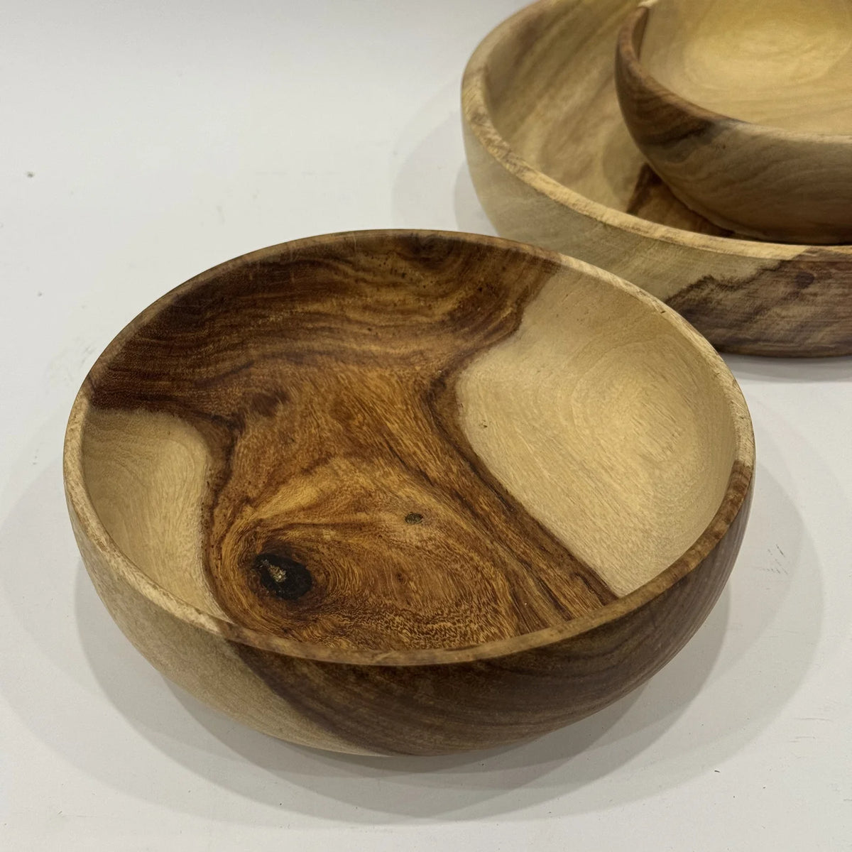 Natural sheesham wood bowl, 6 inch, handmade by Craft Edges