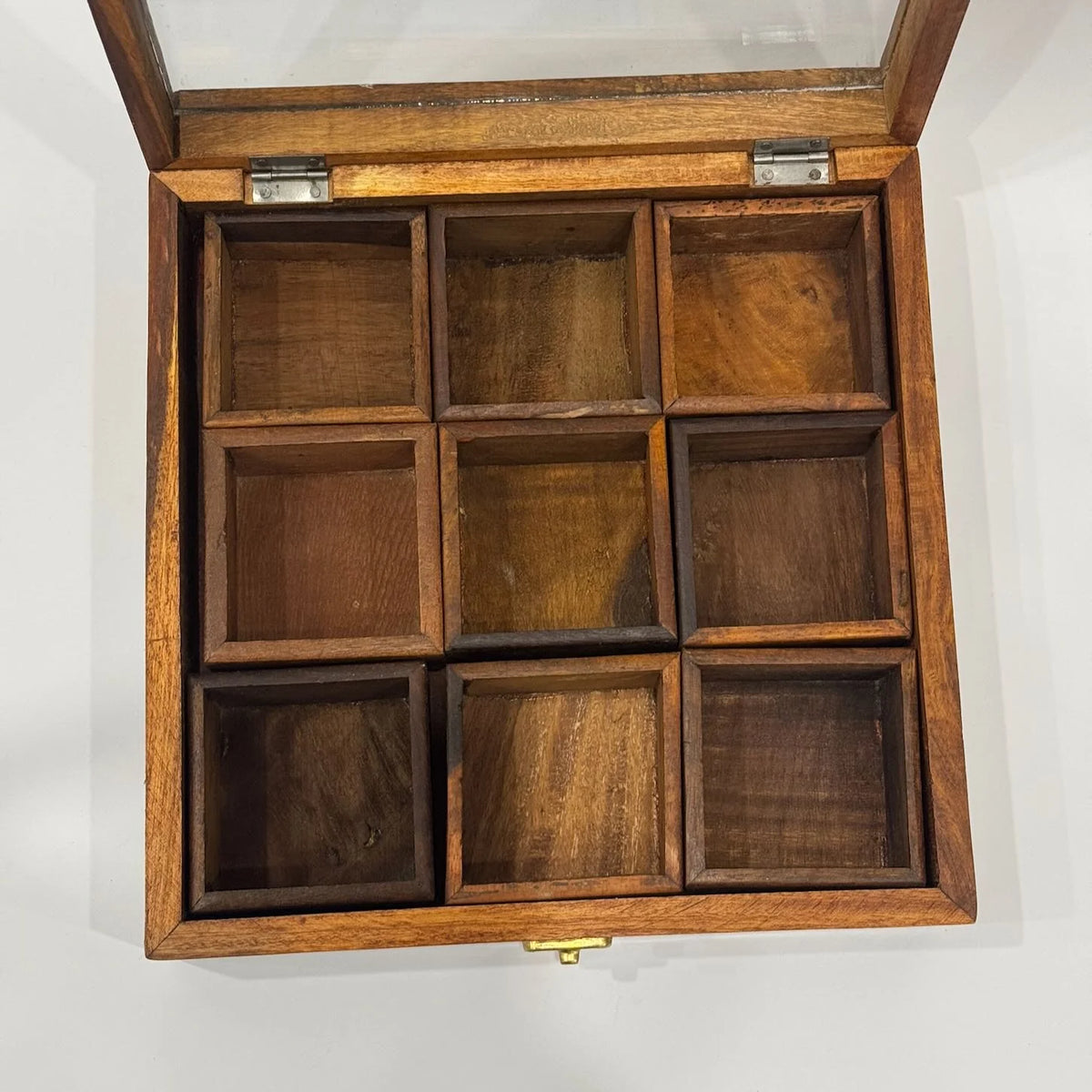 Wooden Spice & Dry Fruit Box 10" x 10" (9 Compartments)