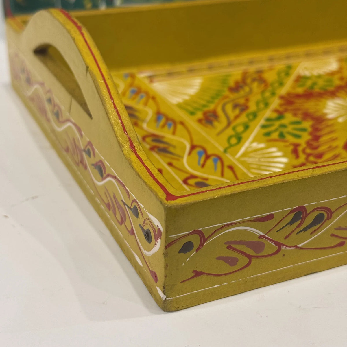 Truck art hand painted wooden serving tray, handmade by Craft Edges, view 3 of 6