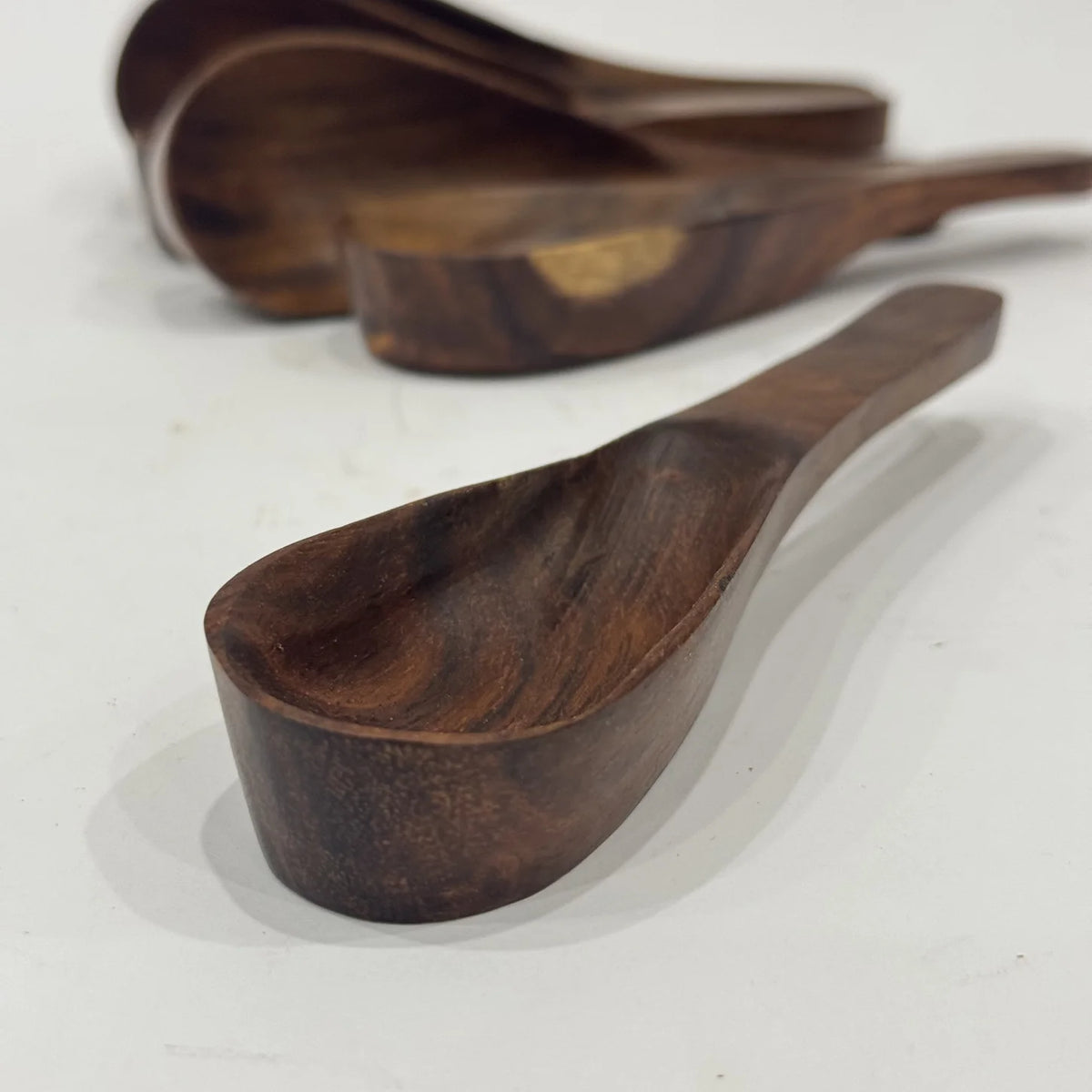 Wooden soup spoon in solid wood, handmade by Craft Edges, view 1 of 3