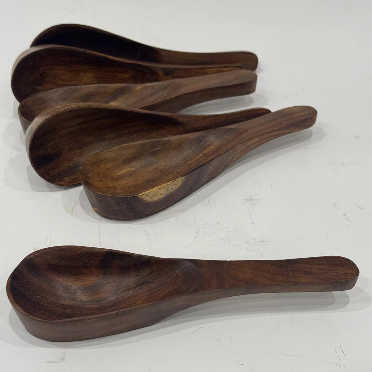 Wooden soup spoon in solid wood, handmade by Craft Edges, view 2 of 3